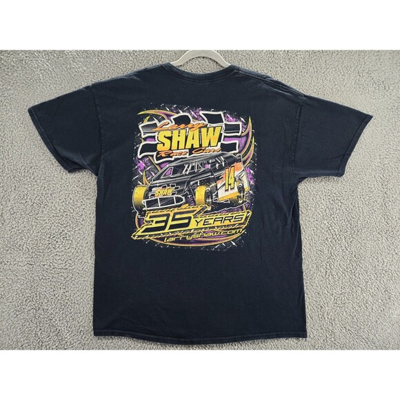 Larry Shaw Shirt Mens XL Race Cars 35 Years Racing Double Sided Graphic Tee - Picture 2 of 12